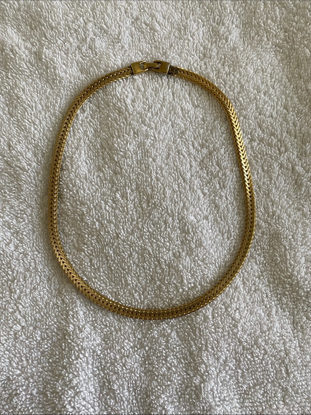 Gold-Tone Herringbone Chain Necklace - Women Jewelry